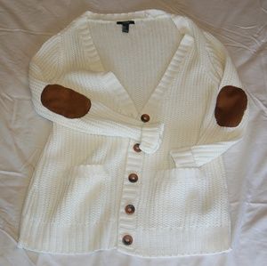 forever 21 oversized elbow patch cardigan